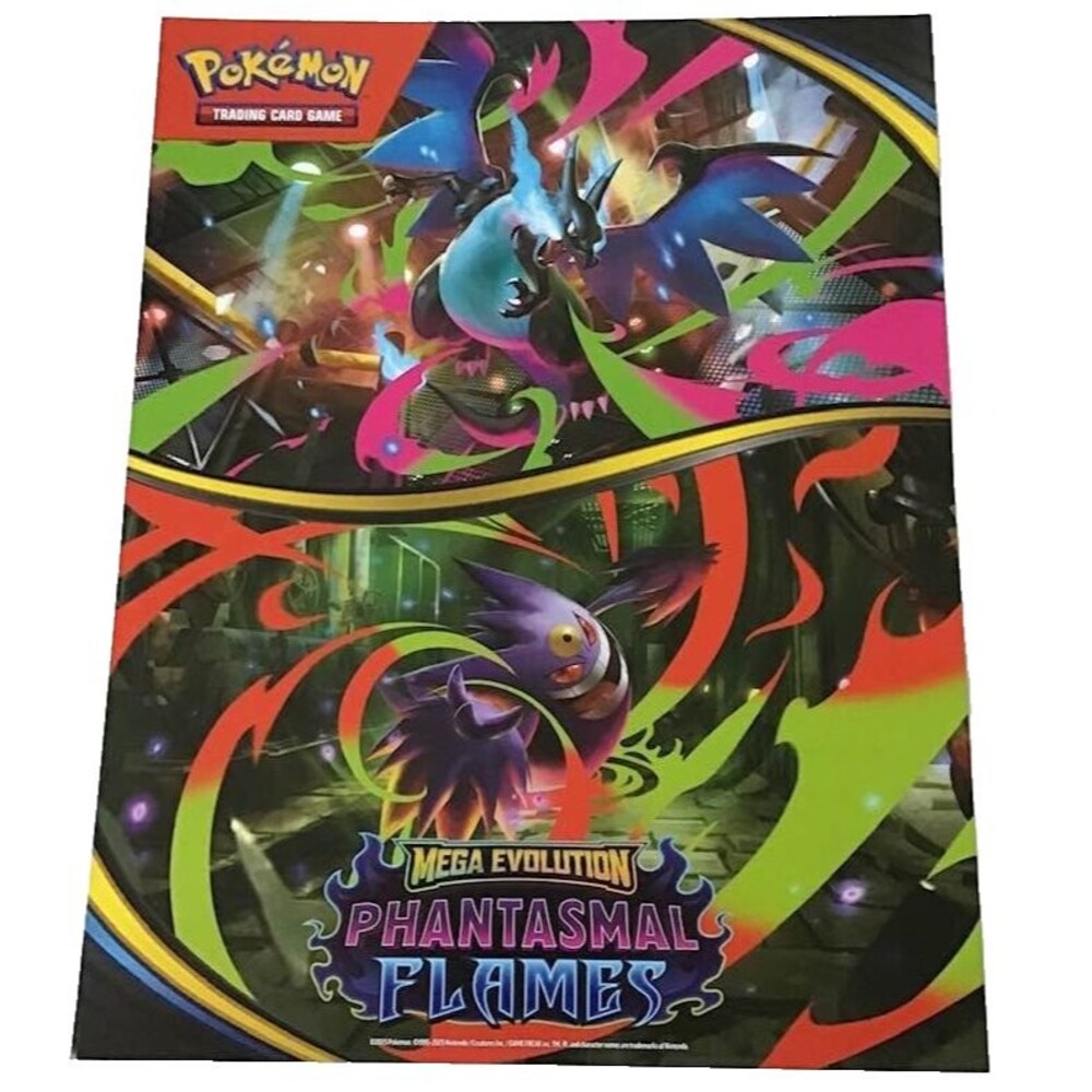 Pokemon Mega Evolution Phantasmal Flames Double Sided Poster Promo Store 17x22